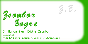 zsombor bogre business card