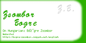 zsombor bogre business card